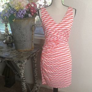 41 Hawthorn Coral and White Striped Dress